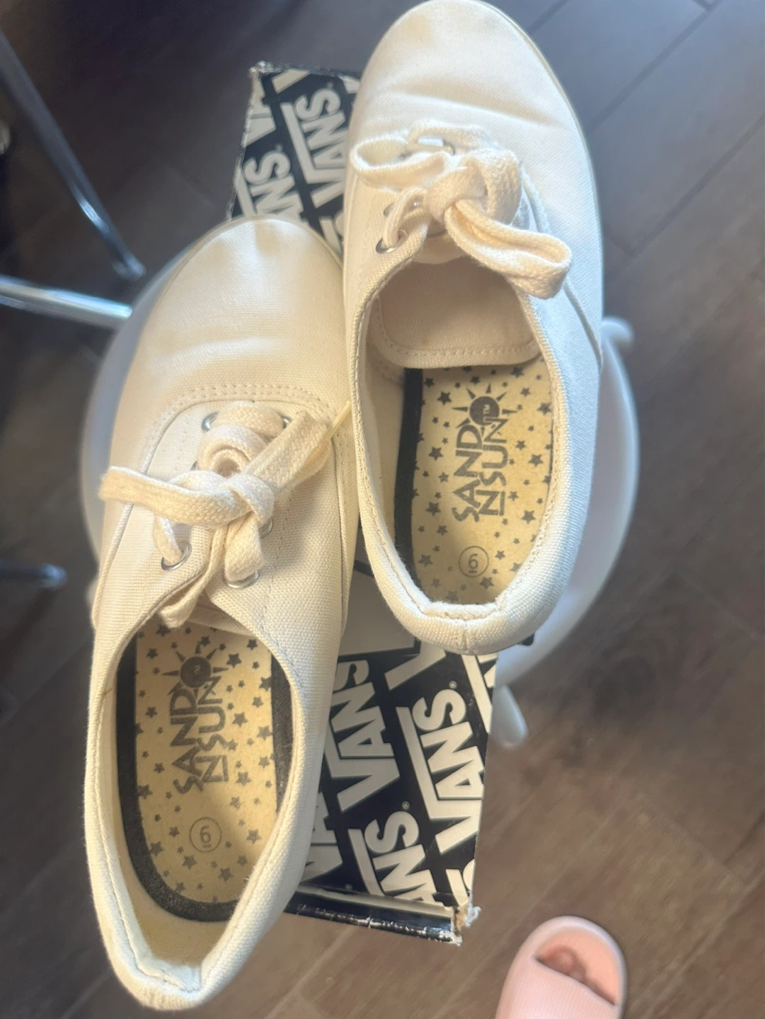 Old school Women's white Canvas Sneakers - Size 6 - photo 2
