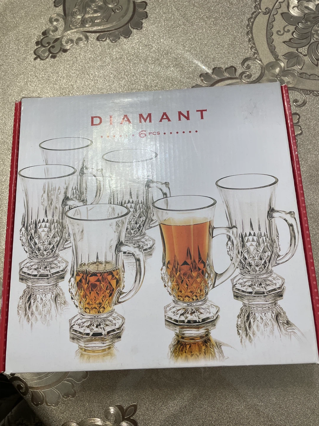 Diamant Glass Mugs - Set of 6