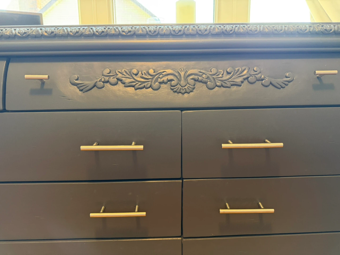 Huge Dark Grey Dresser / 9 Drawers - photo 2