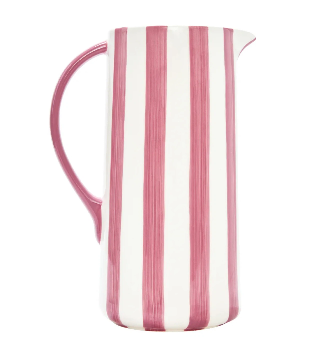 ✨✨NOON & MOON Pink Striped Ceramic Pitcher - photo 3