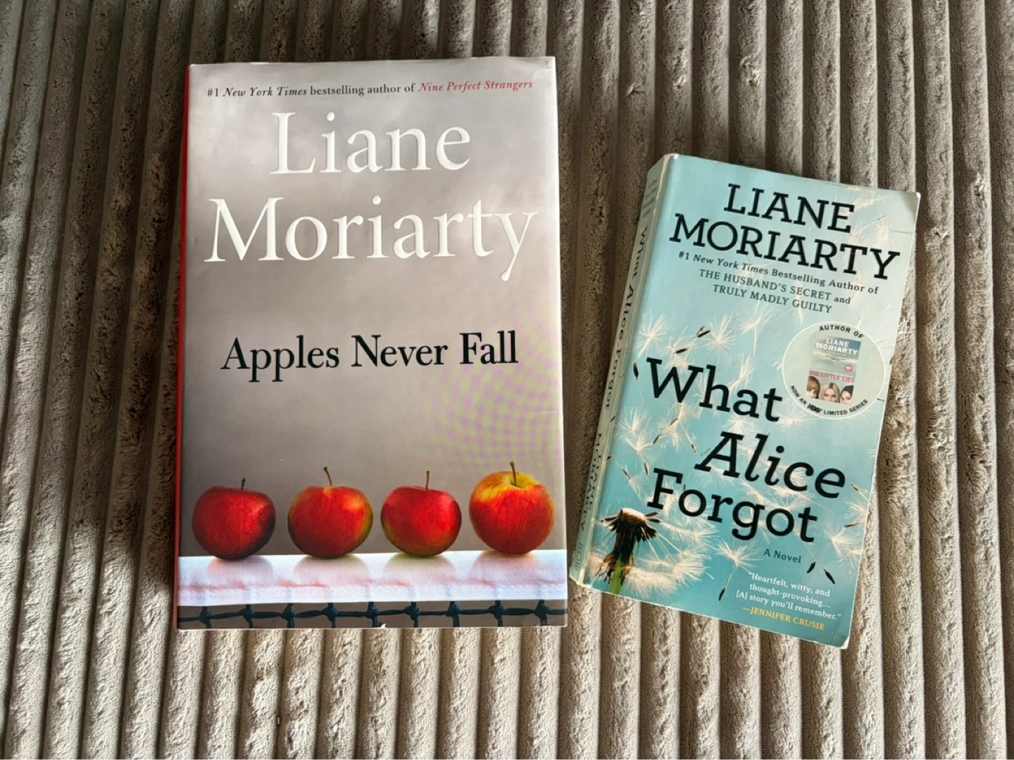 Liane Moriarty Novels - Apples Never Fall & What Alice Forgot