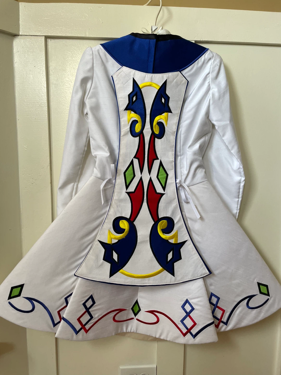 White Irish Dance Dress with case
