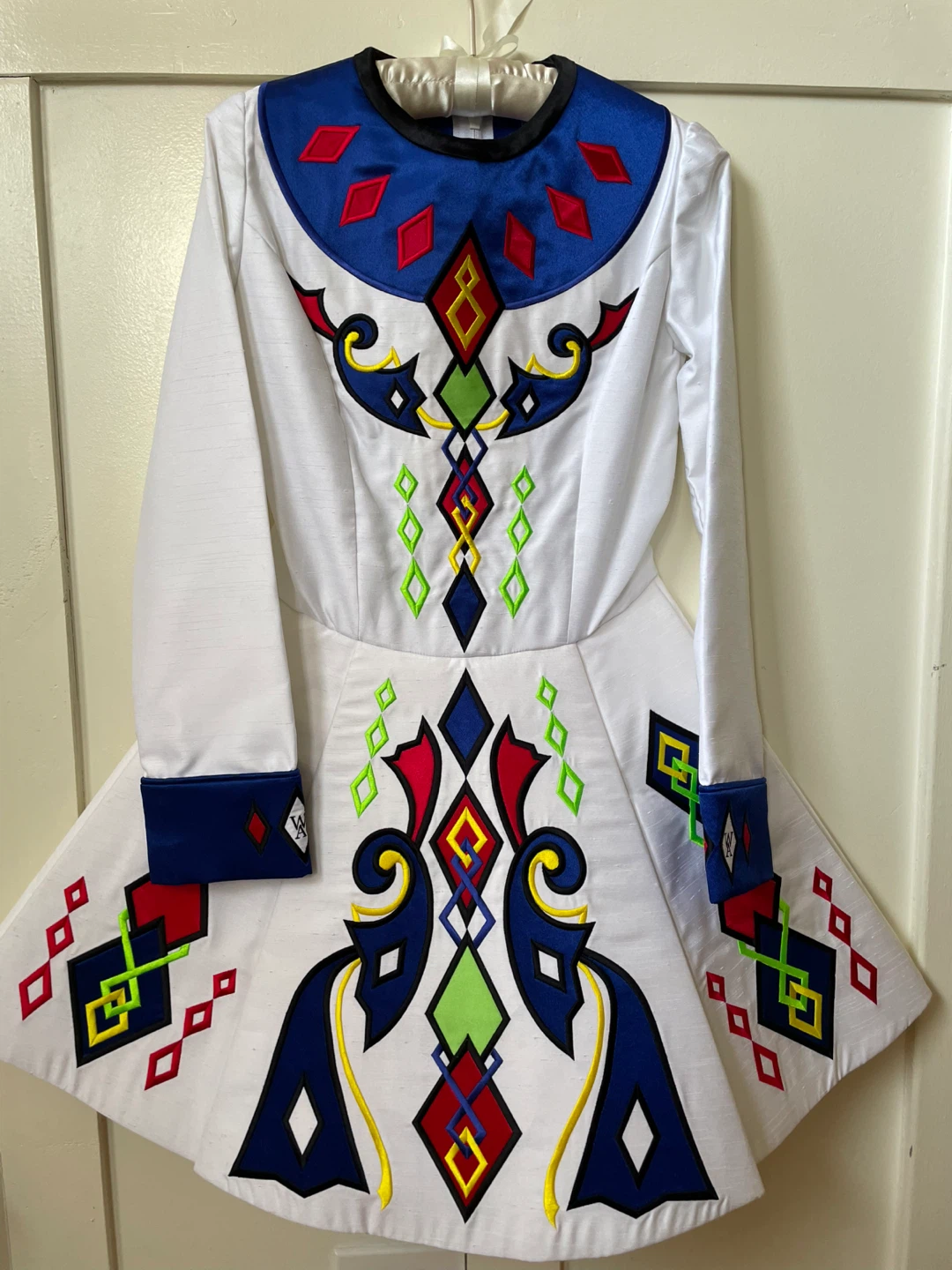 White Irish Dance Dress with case - photo 3