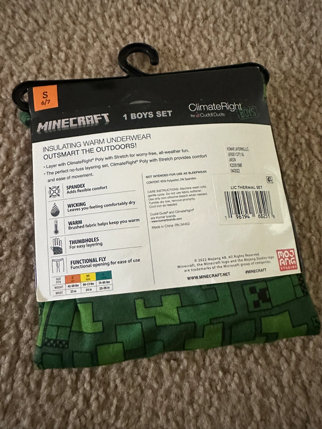 ClimateRight by Cuddl Duds Minecraft Warm Underwear Boys Set - photo 2