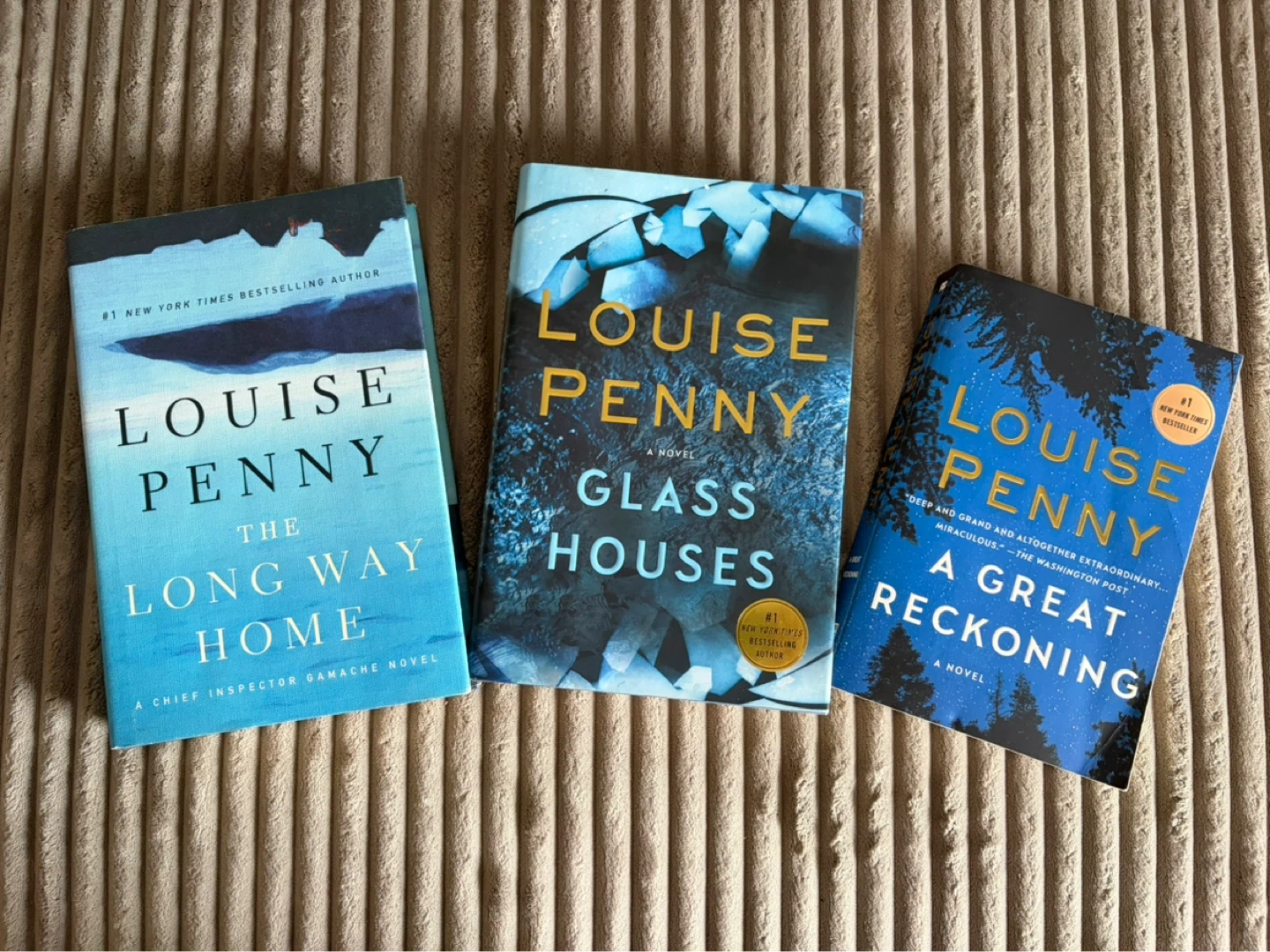 Louise Penny Novels Glass Houses, Long Way Home, Great Reckoning