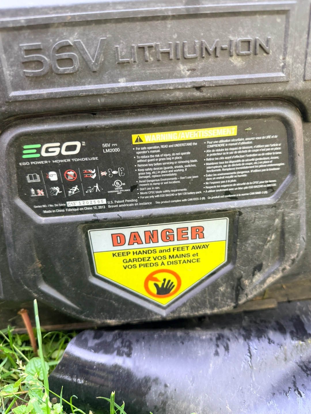 EGO Power+ LM2000 56V Lithium-Ion Mower for Parts Sold As is - photo 4