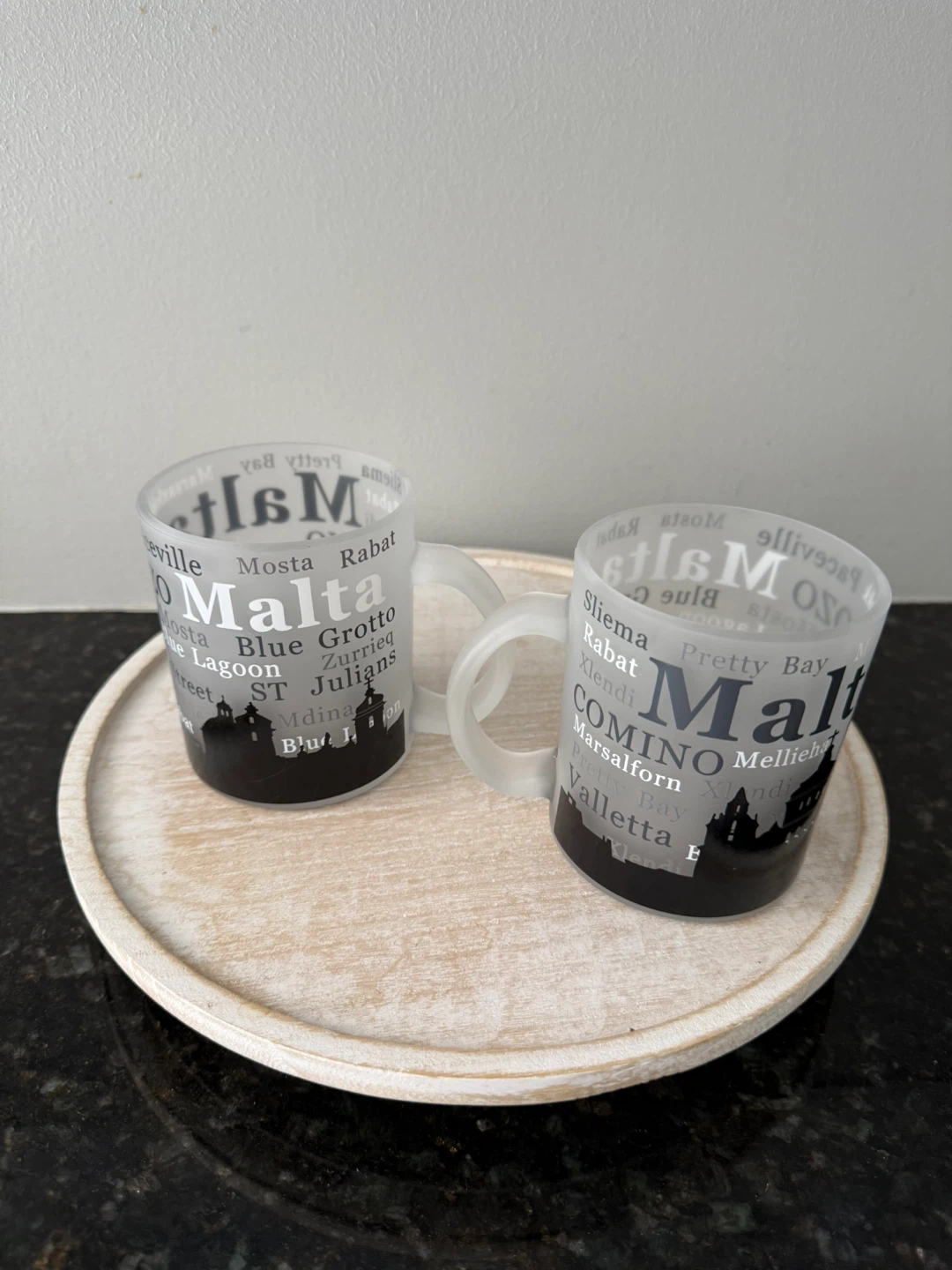 Malta Souvenir Frosted Glass Mugs - Set of 2 - photo 2