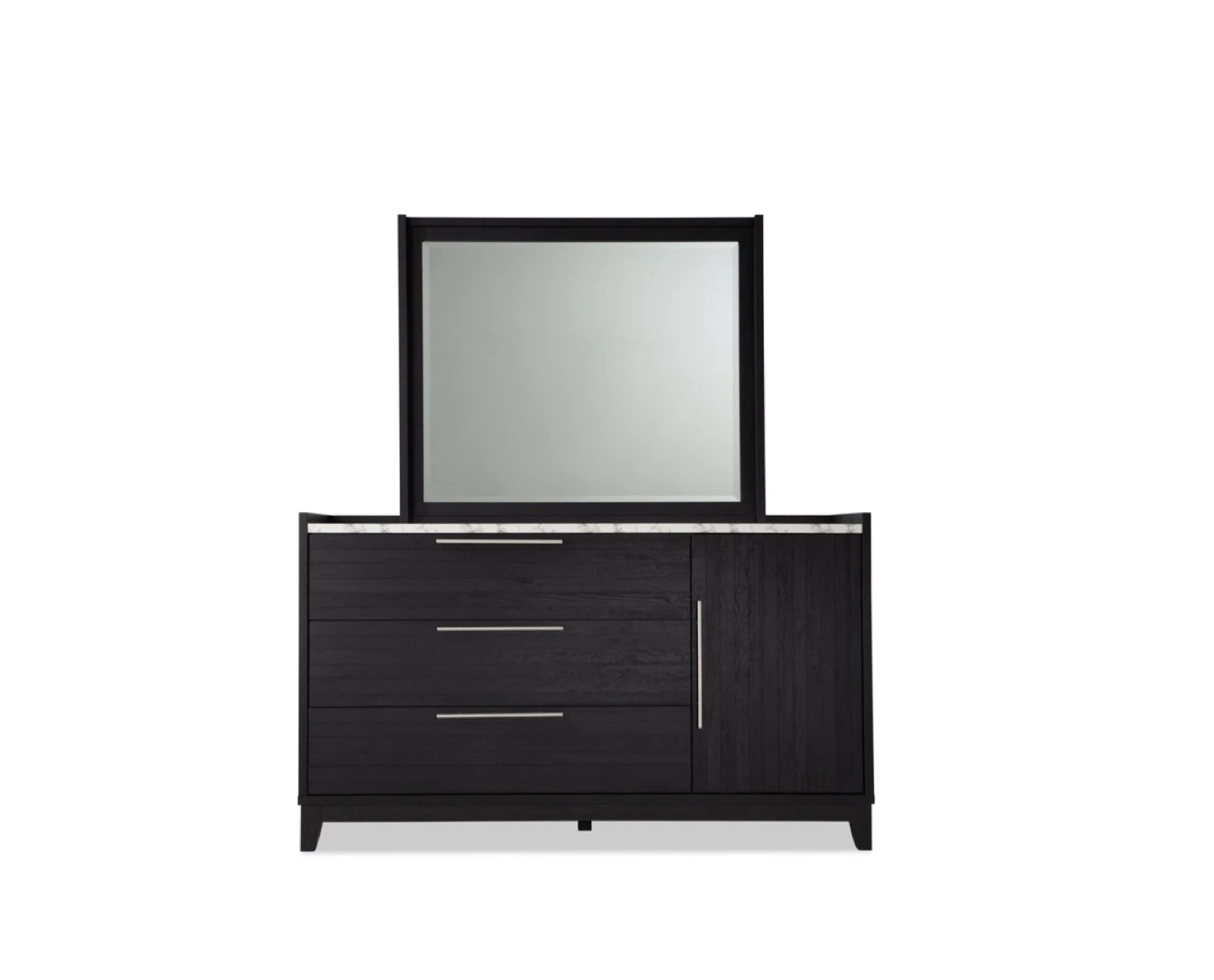 Black Dresser with Mirror