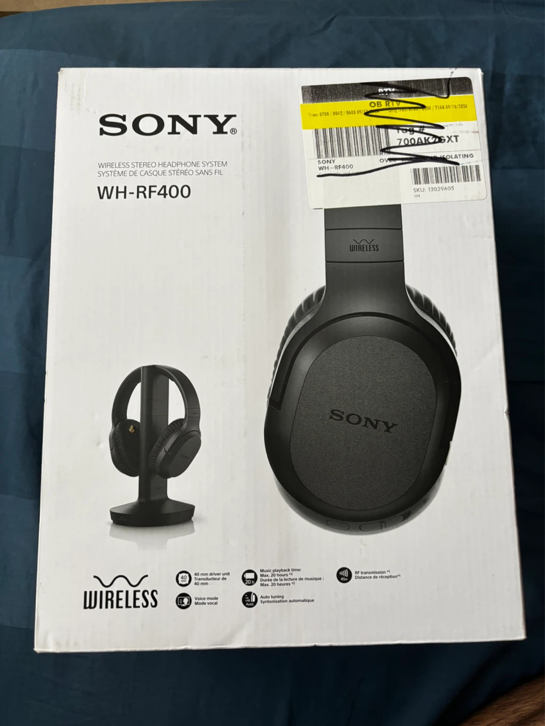 Sony WH-RF400 Wireless Stereo Headphones