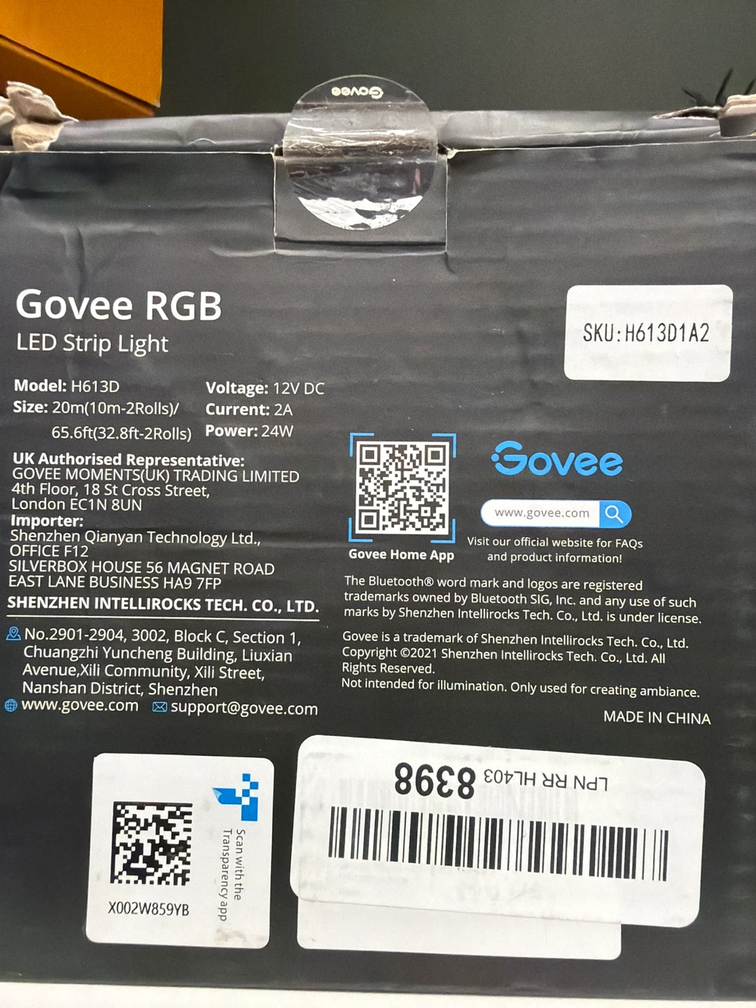 Govee RGB LED Strip Light H613D - photo 2