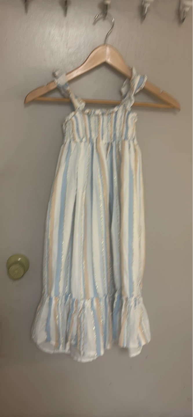 Girls Striped Smocked Dress - photo 2