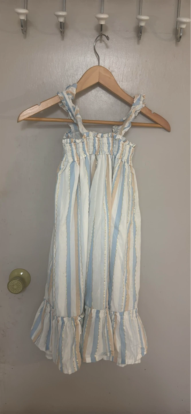 Girls Striped Smocked Dress