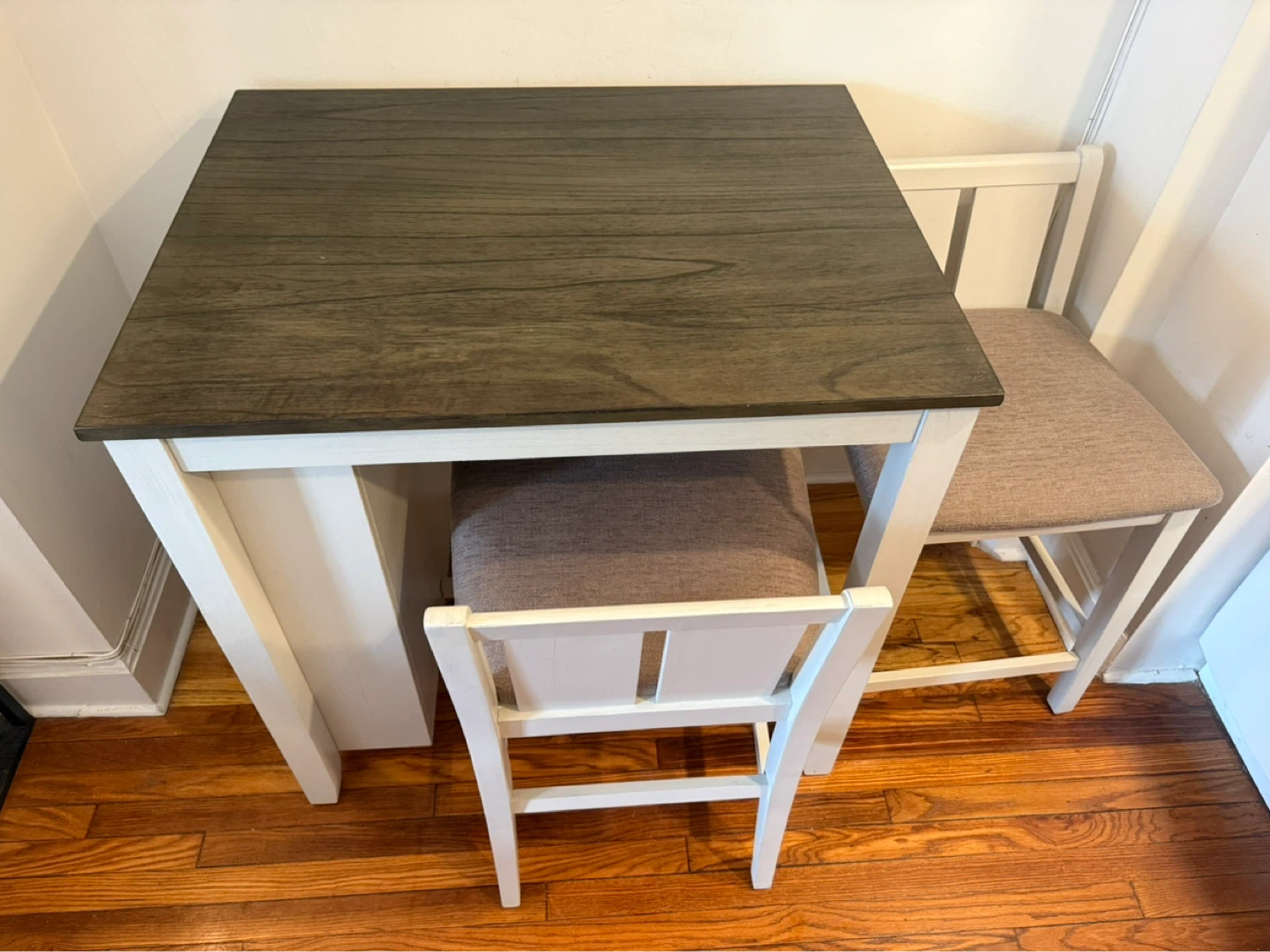 3-Piece Counter Height Dining Set with Built-in Shelving - photo 3