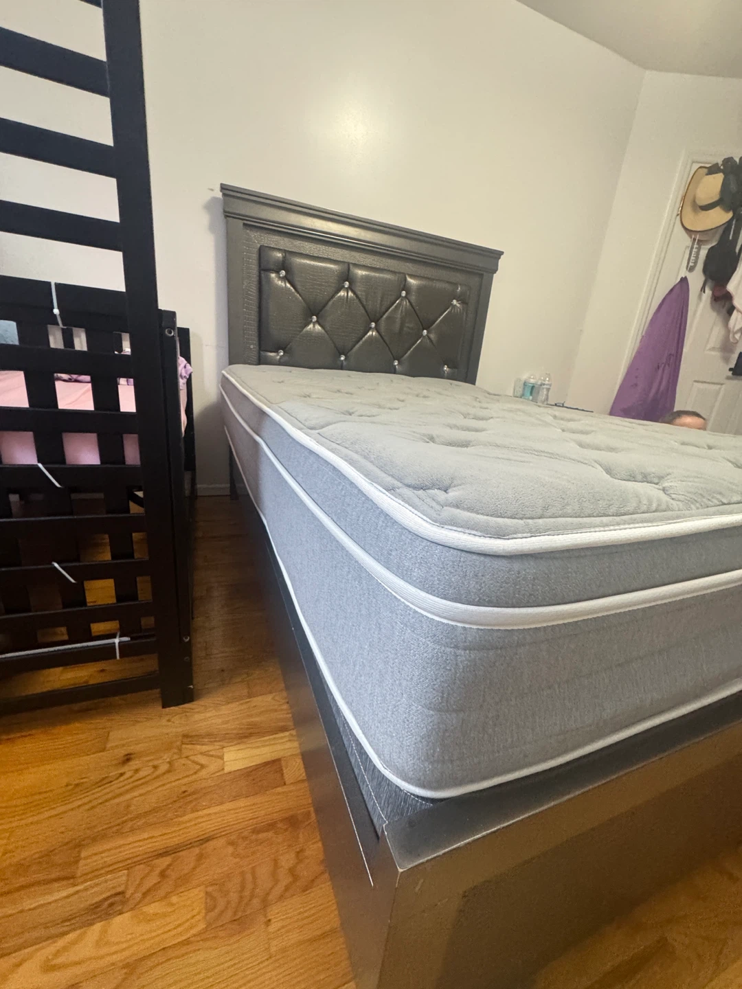 Queen size mattress with box spring for sale.