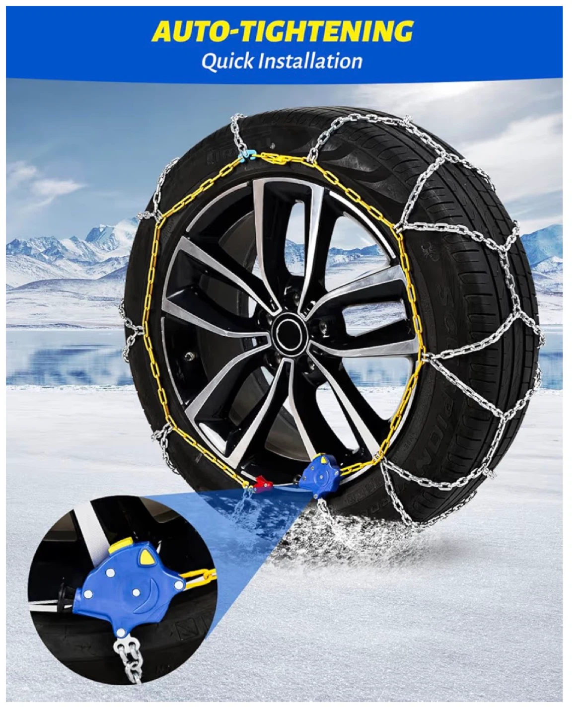 Auto Tightening Snow Chains HKN140 for Cars/SUVs - photo 3