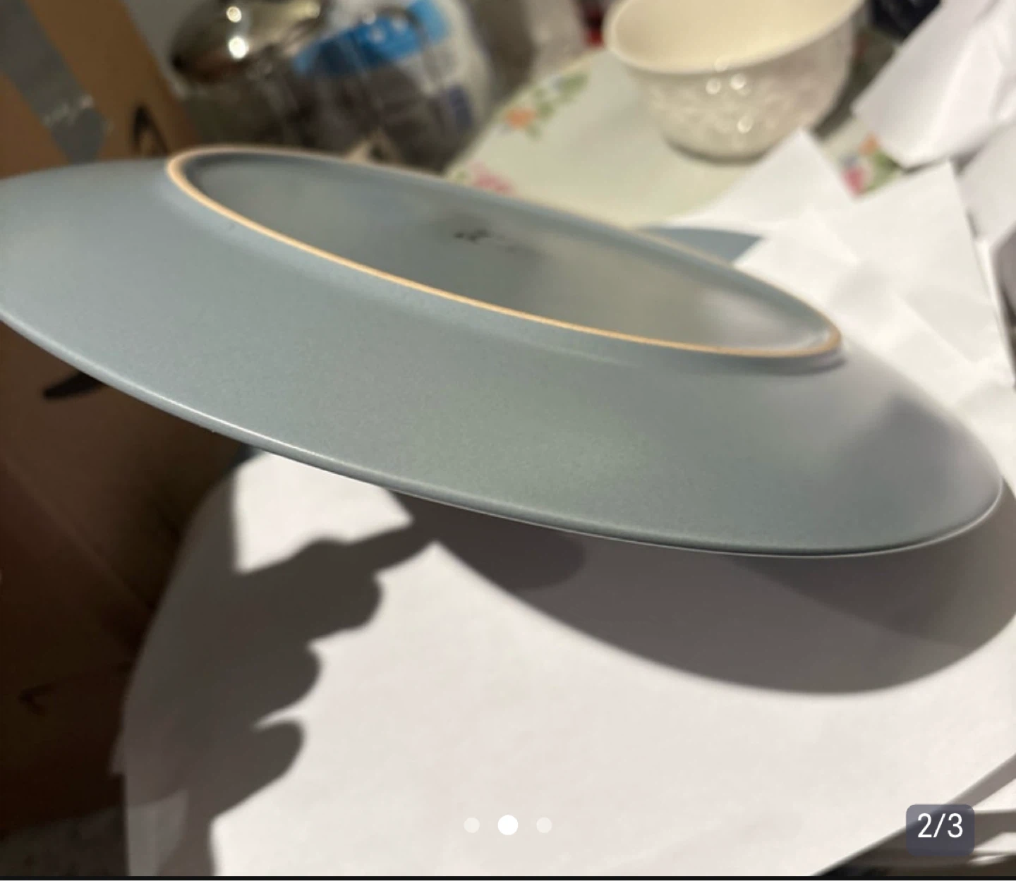 Set of 10 Grey Dinner Plates - photo 3