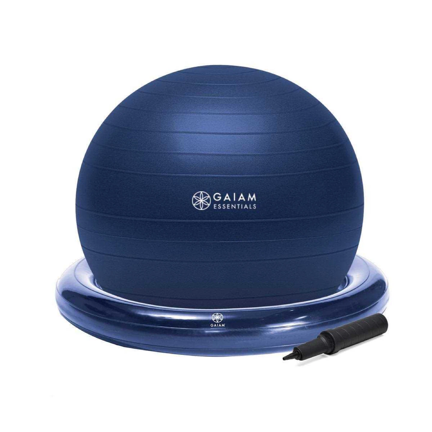 NEW in box Gaiam 65cm Balance Ball + Base Kit