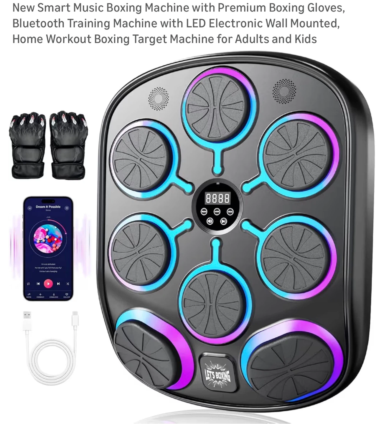 Smart Music Boxing Machine with Gloves SM4