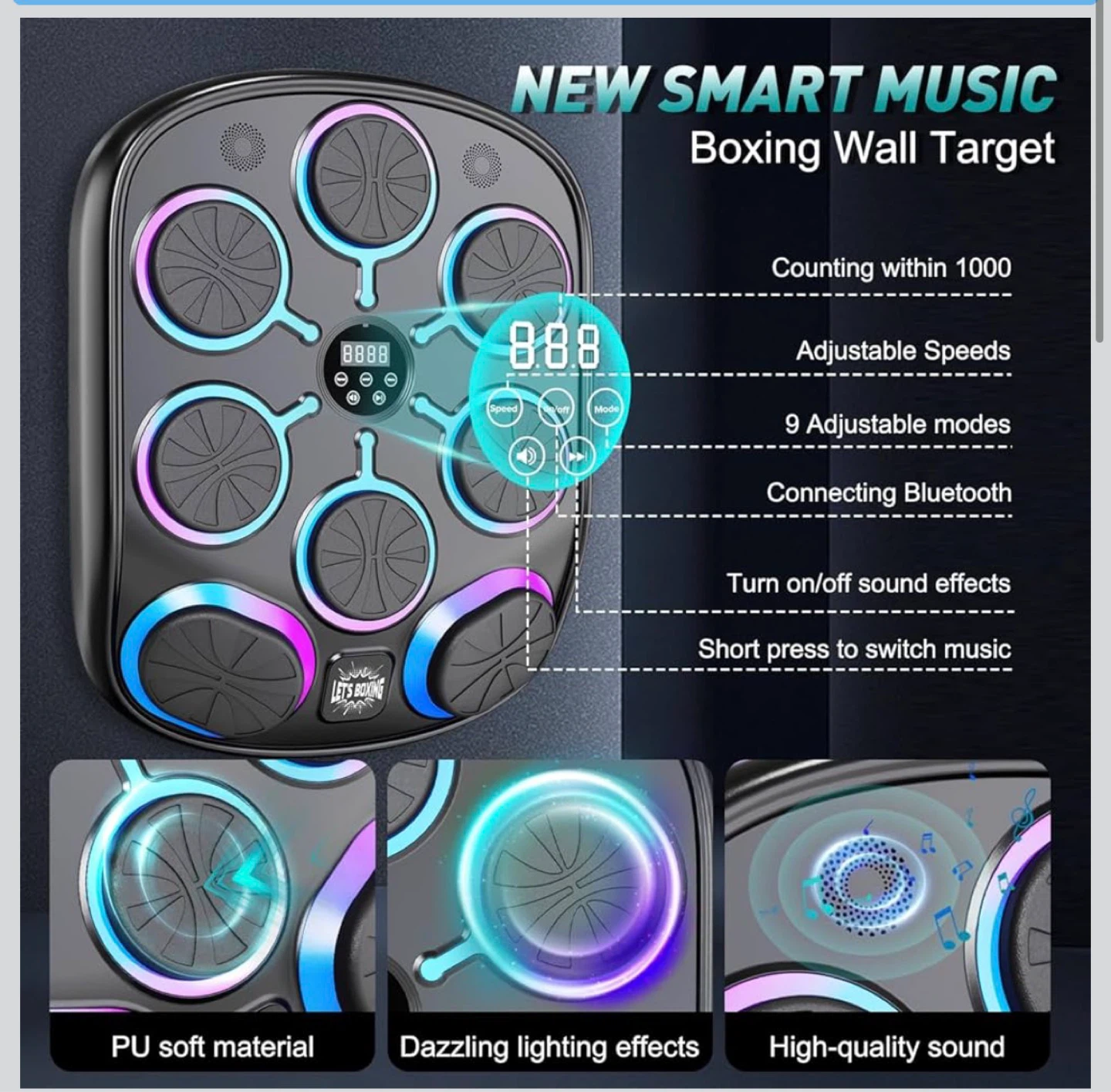 Smart Music Boxing Machine with Gloves SM4 - photo 2