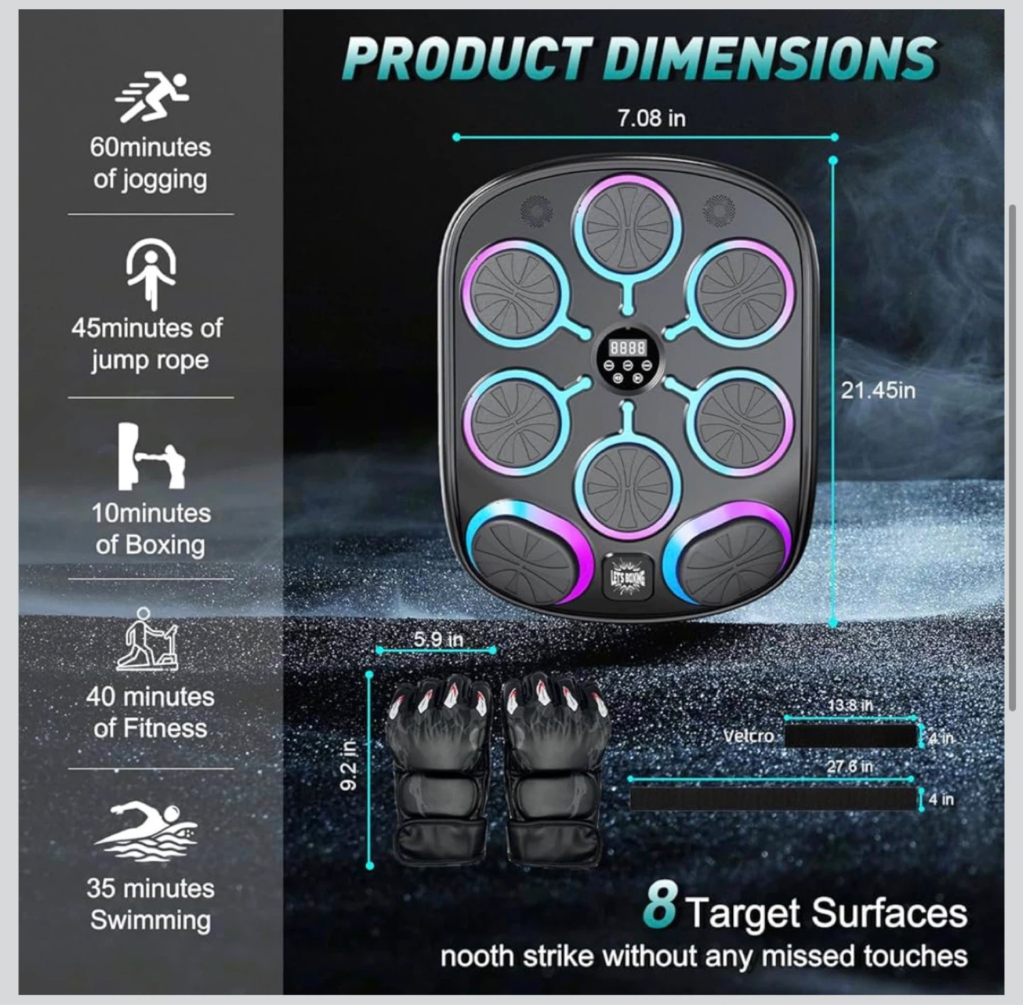 Smart Music Boxing Machine with Gloves SM4 - photo 4