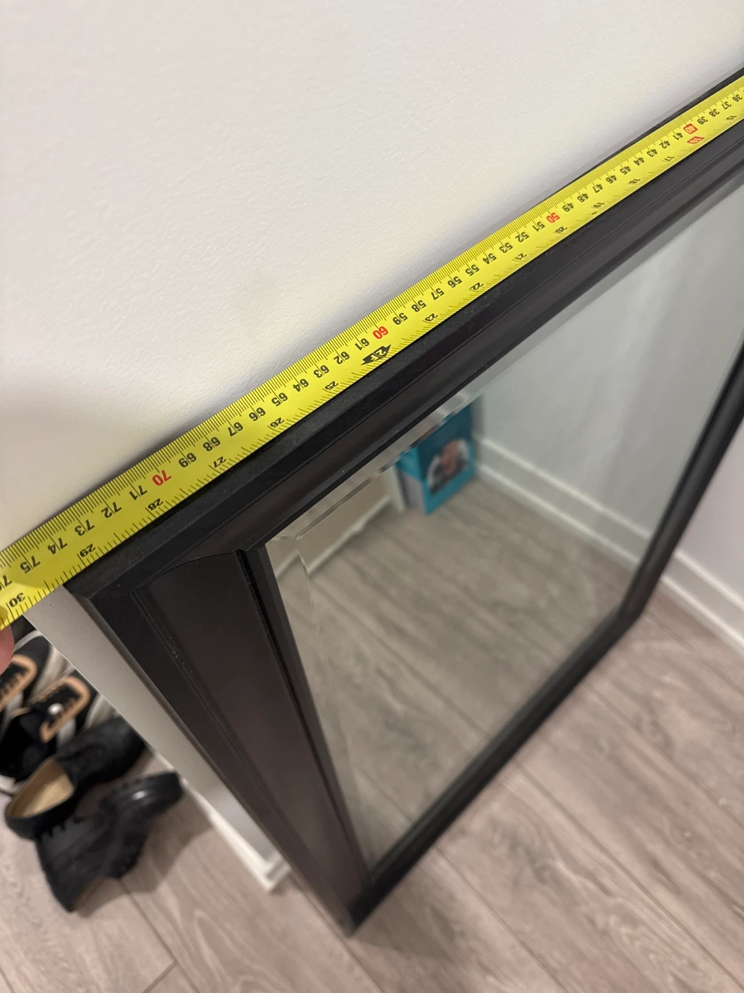 Black Framed Mirror - Approx. 74cm x 105cm - photo 3