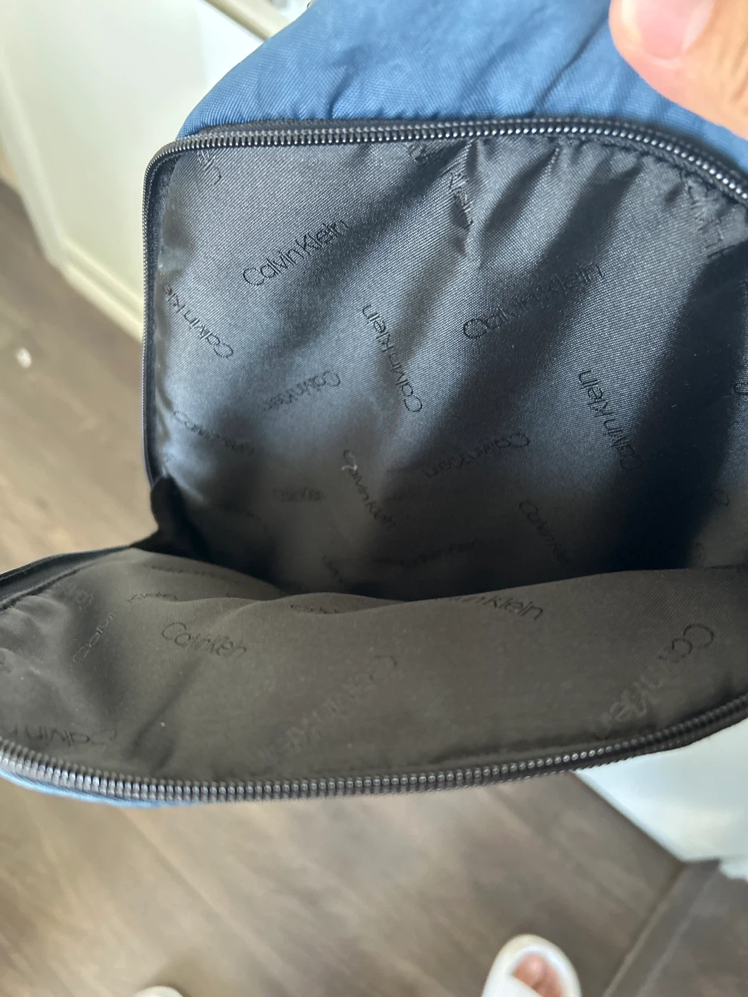 Calvin Klein Sling Backpack Blue Nylon - photo 3