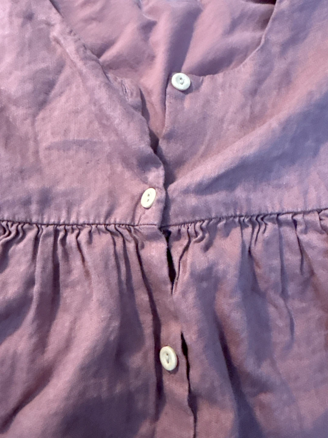 H&M Girls Dress Size 7-8Y Pink Linen Blend - photo 2