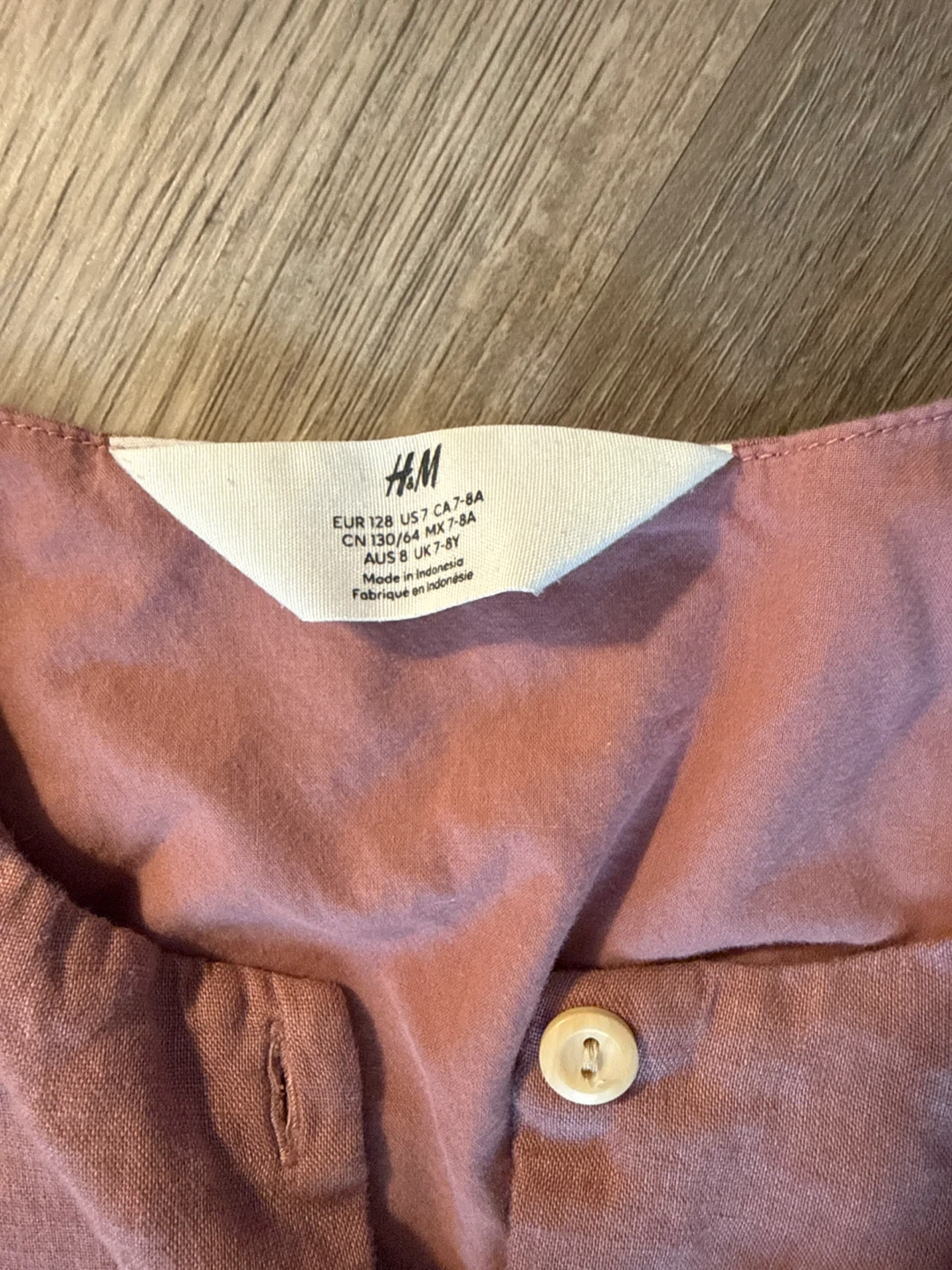 H&M Girls Dress Size 7-8Y Pink Linen Blend - photo 3