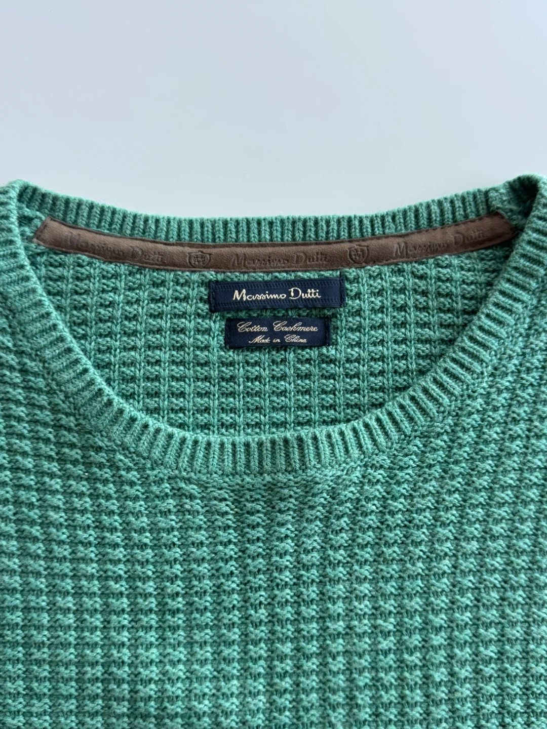 Massimo Dutti Green Cotton Cashmere Sweater - photo 2