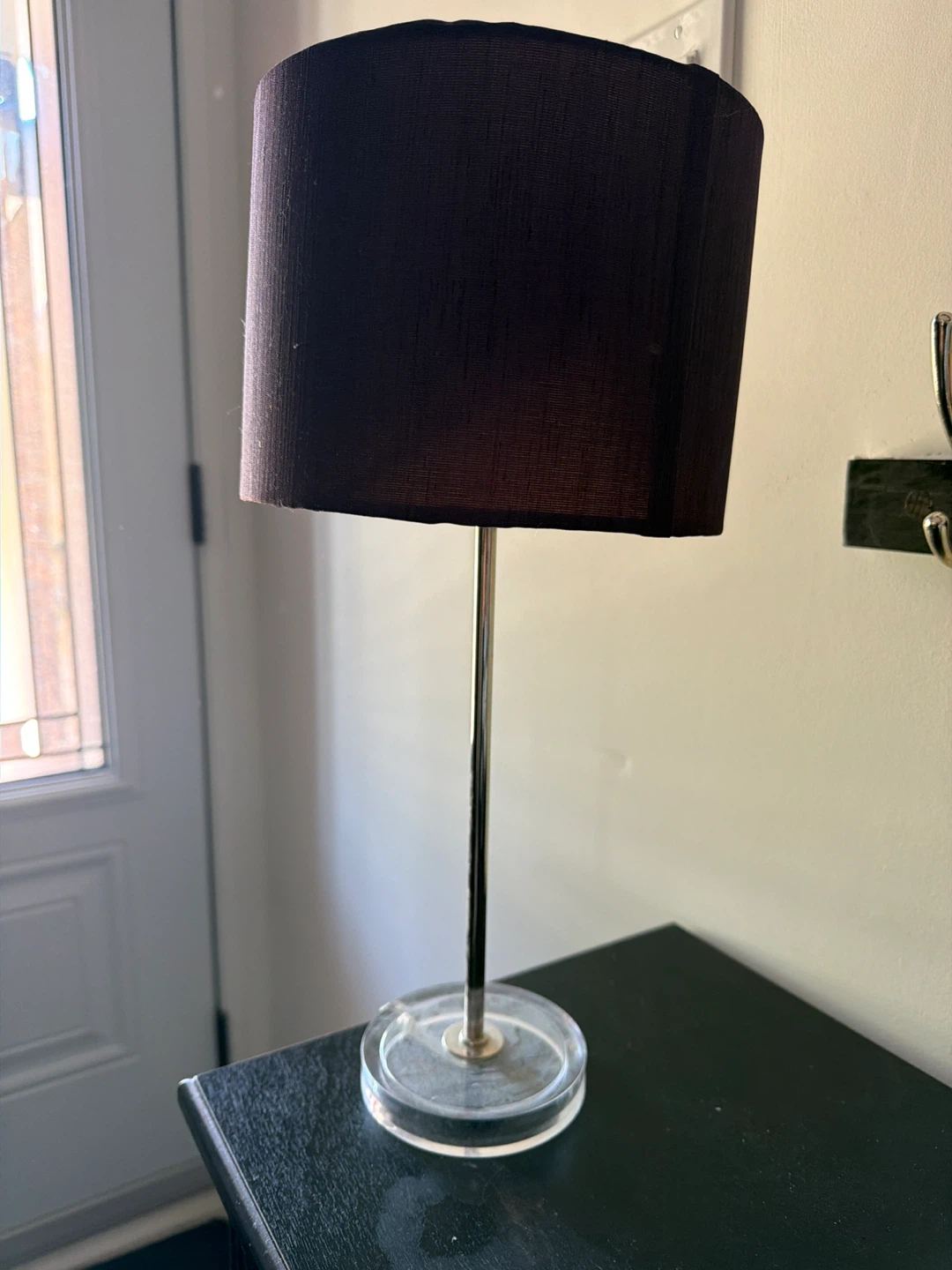Modern Table Lamp with Purple Shade