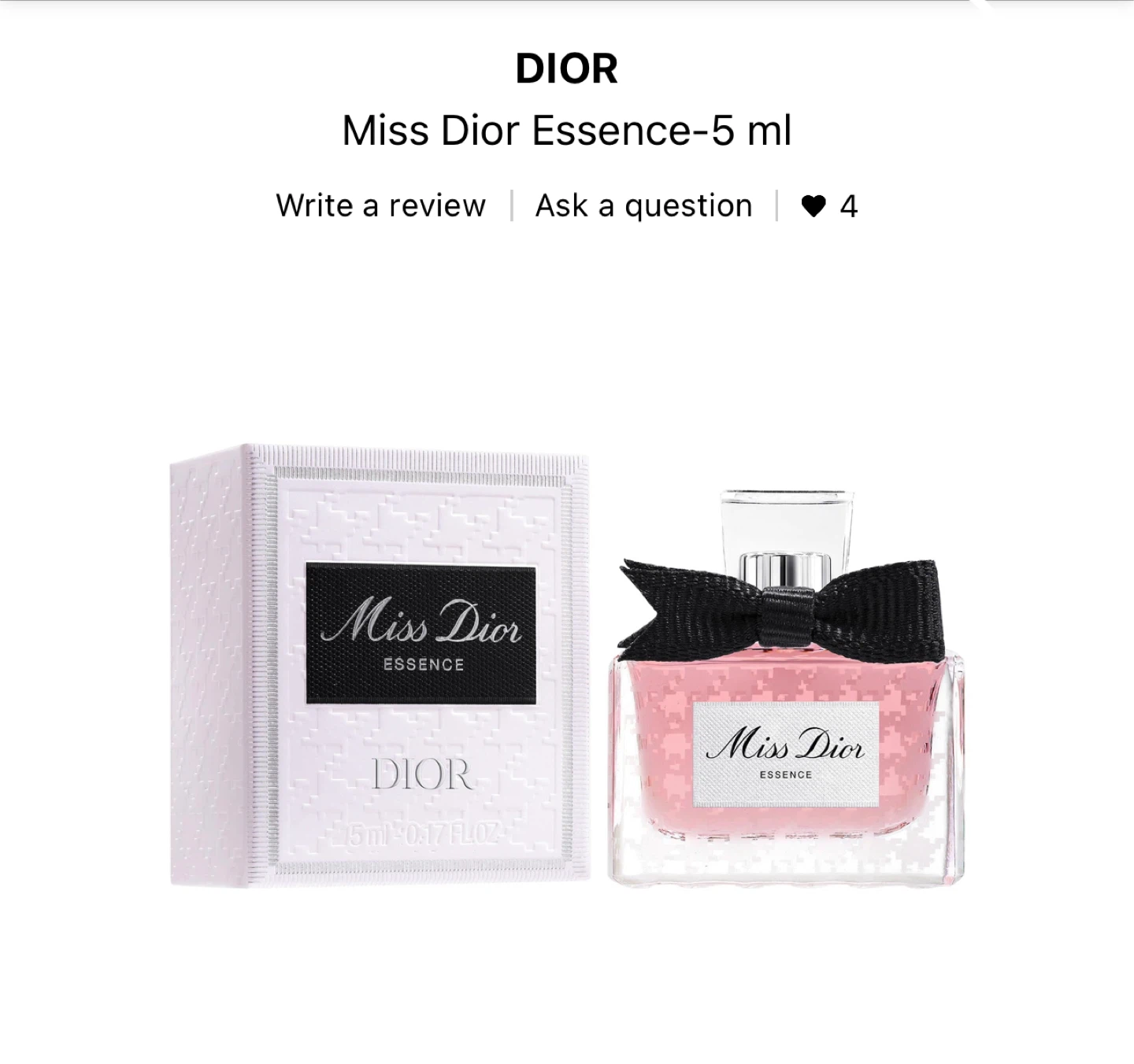 Dior Miss Dior Essence Eau de Parfum Trial Size 5 ml
