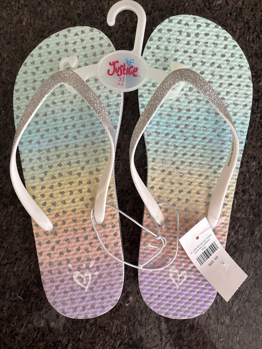 NEW Justice Kid/Adult Flip Flops