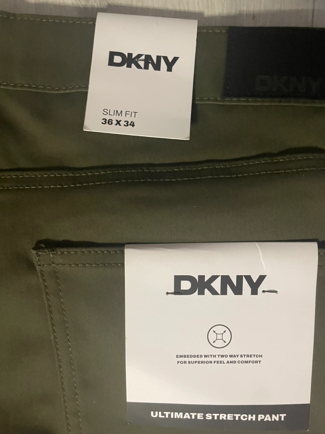New w tags DKNY Slim Fit Stretch Pants Men’s 36x34 - photo 3