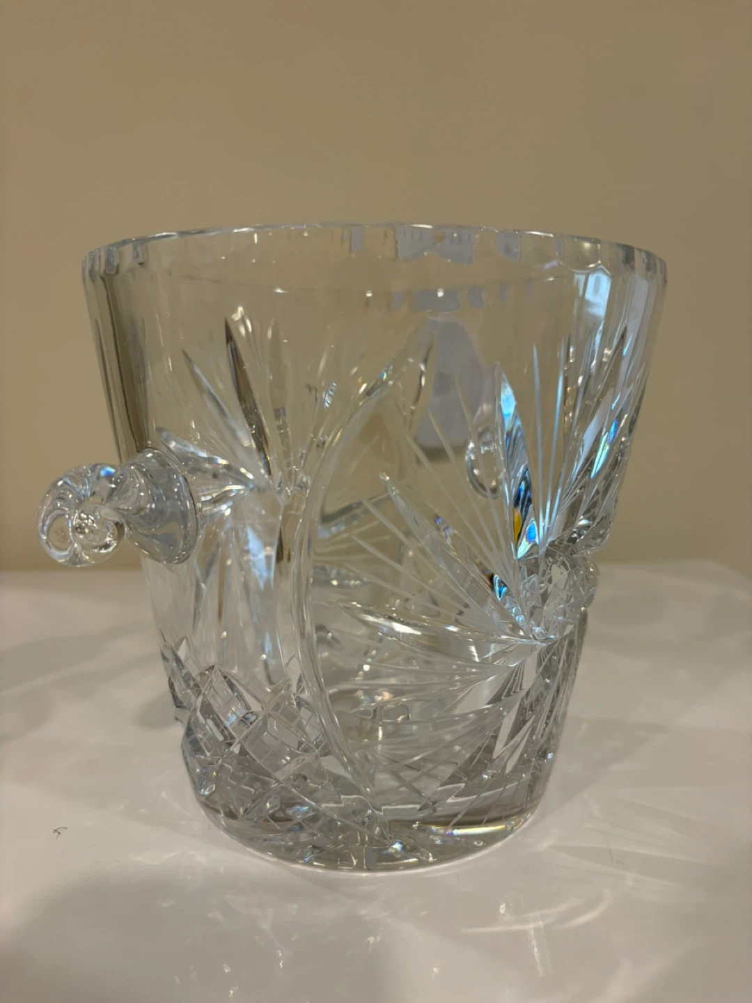 Crystal Ice Bucket with Handles