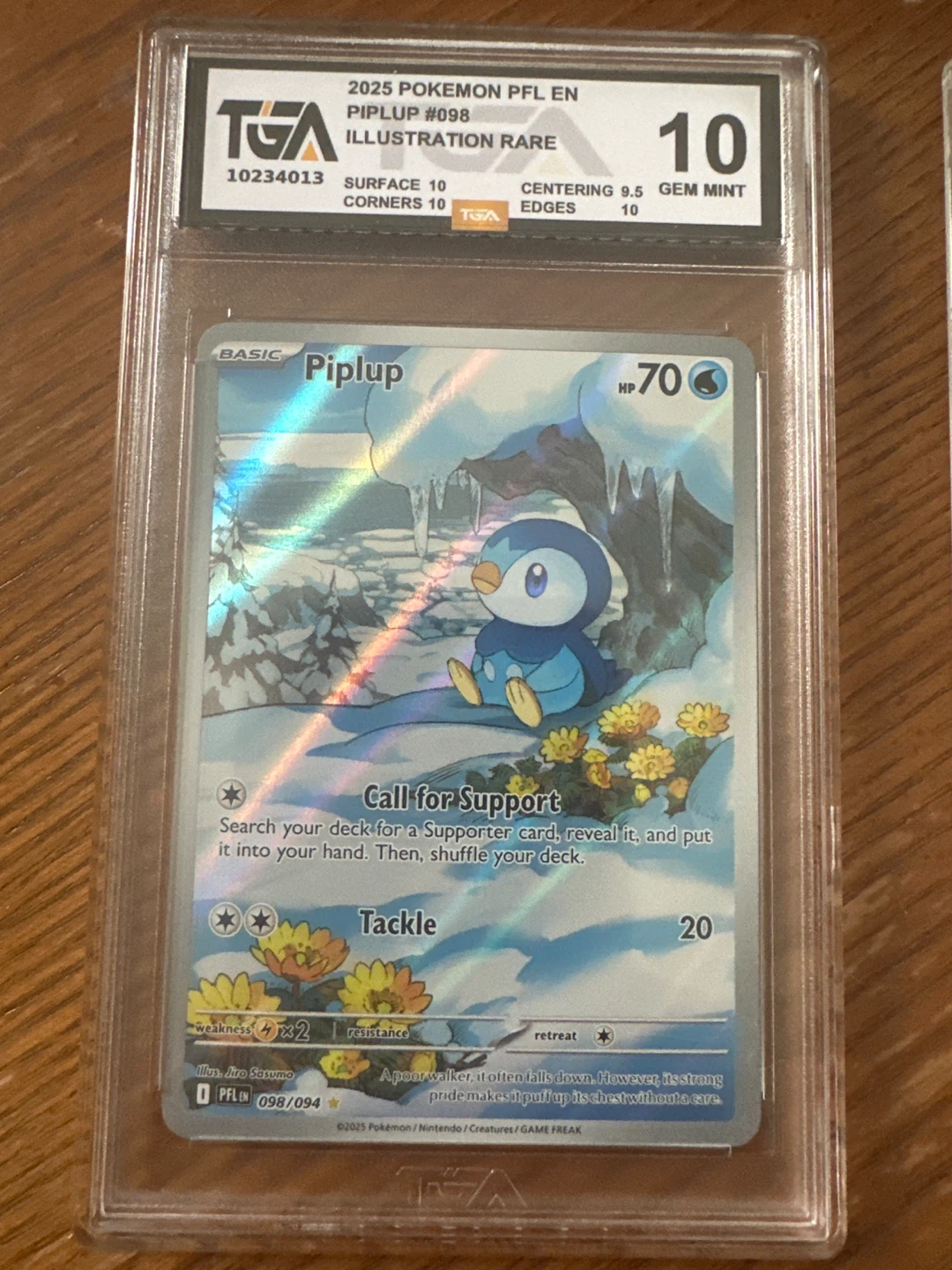Pokemon TCG Piplup #098 graded 10