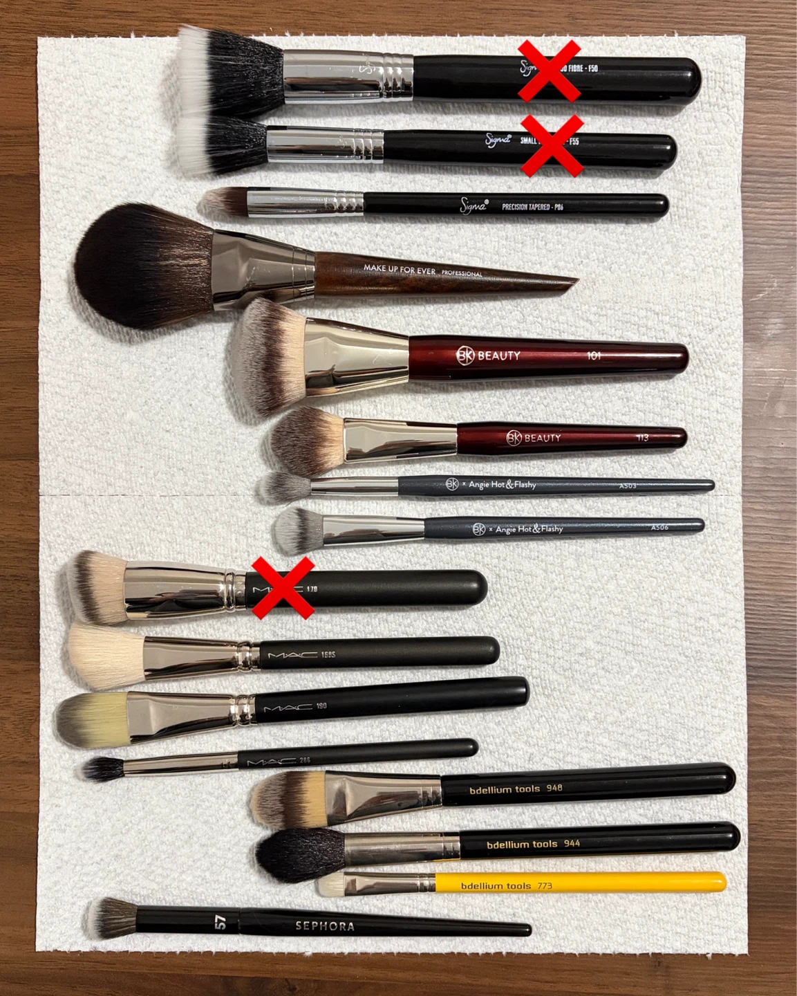Sigma Makeup Forever BK MAC bdellium Sephora makeup brushes