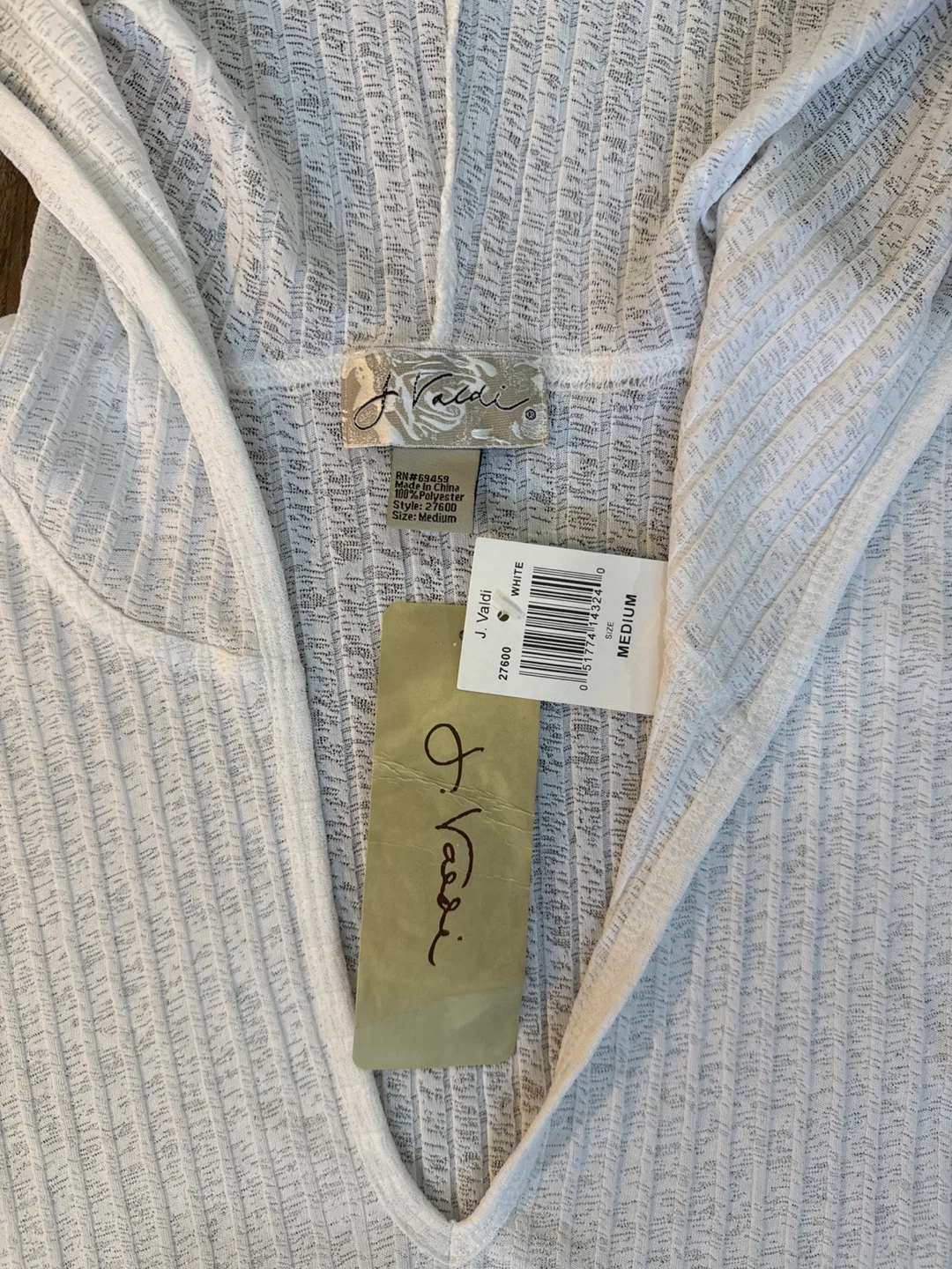 White Valdi Hooded Top - Medium - photo 2