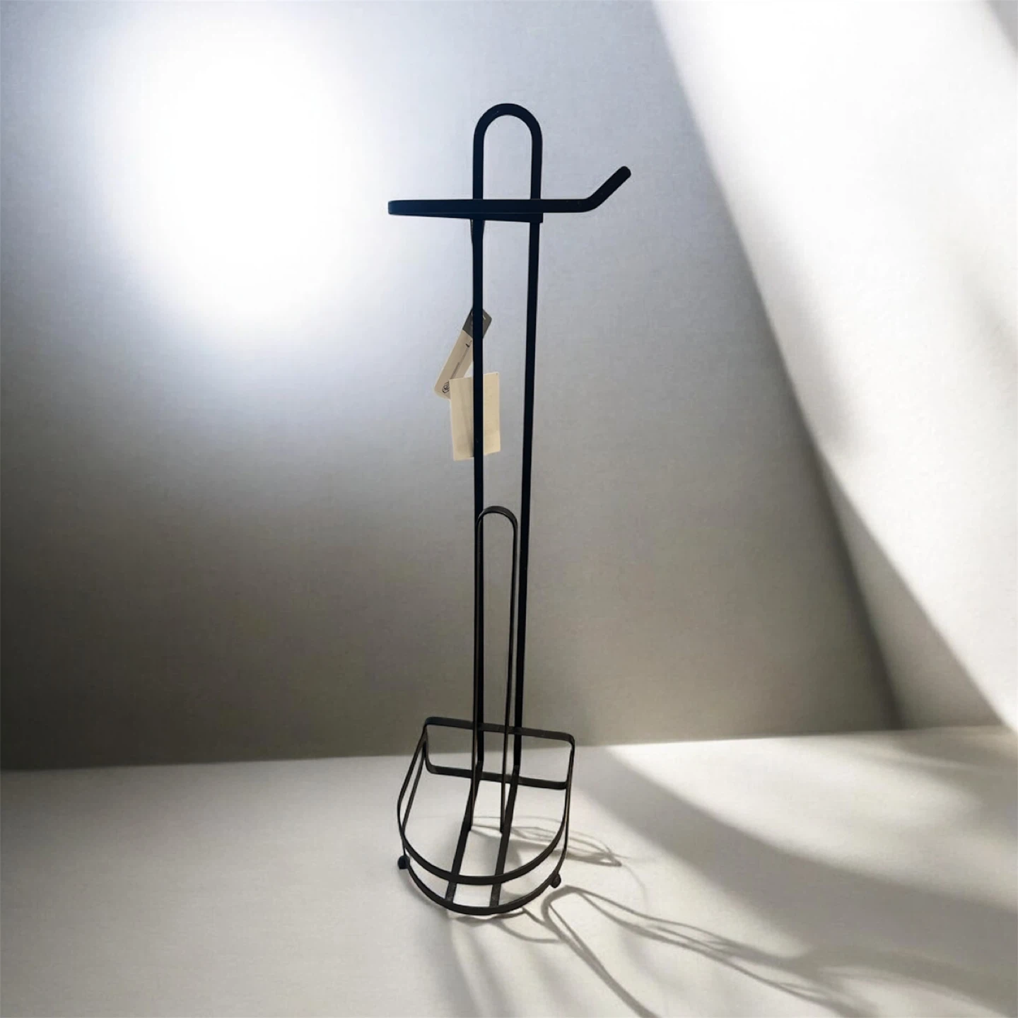 Black Metal Freestanding Toilet Paper Holder