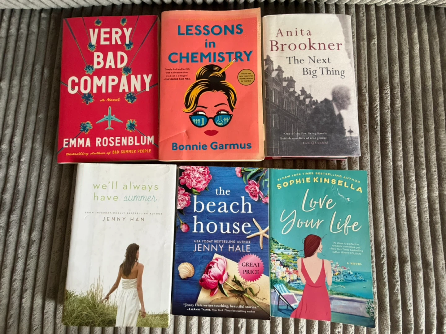 Assorted Novels Sophie Kinsella, Jenny Hale, Bonnie Garmus