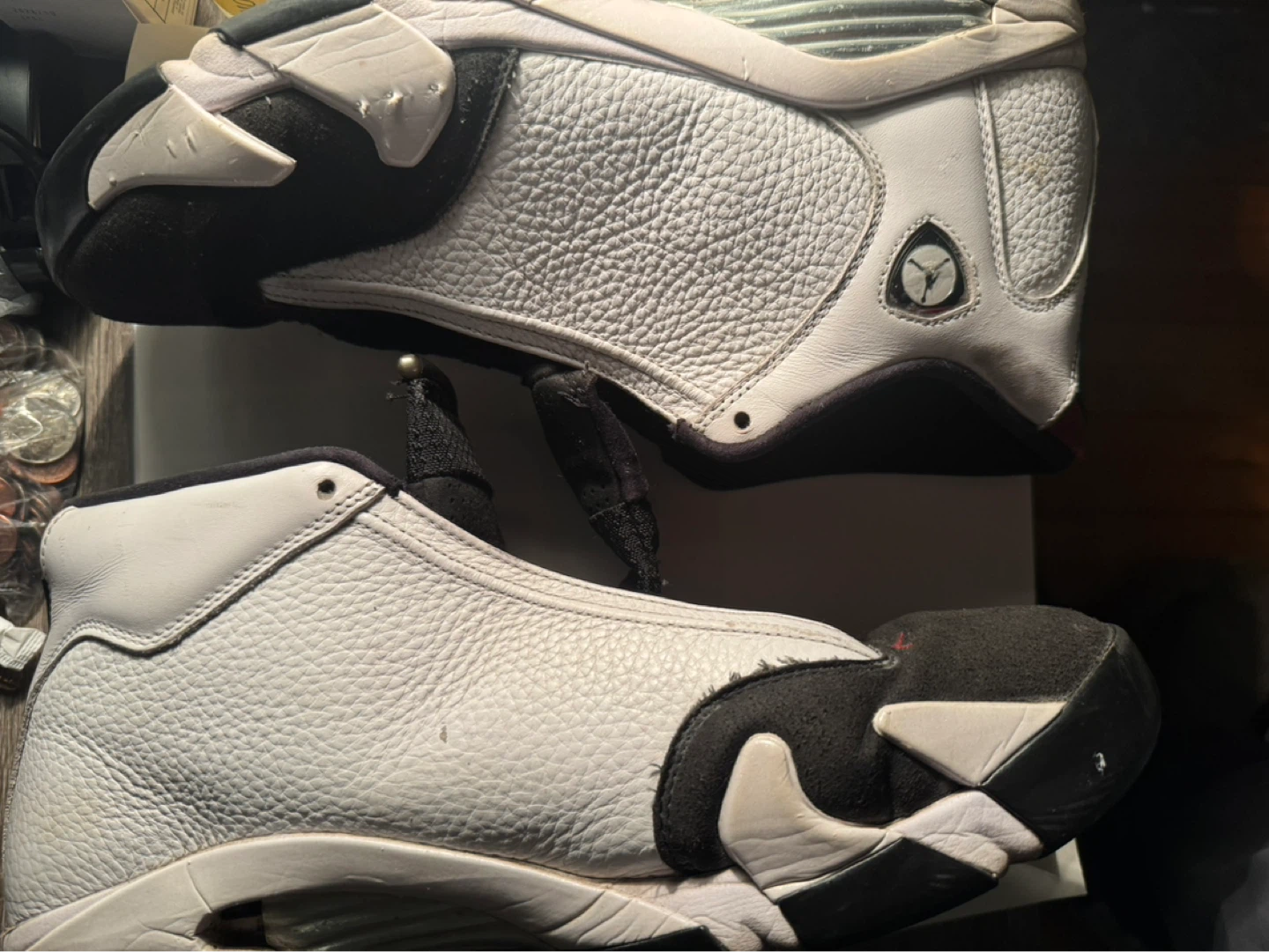 Air Jordan 14 Retro "Last Shot" White Black Red Men's Sz 11