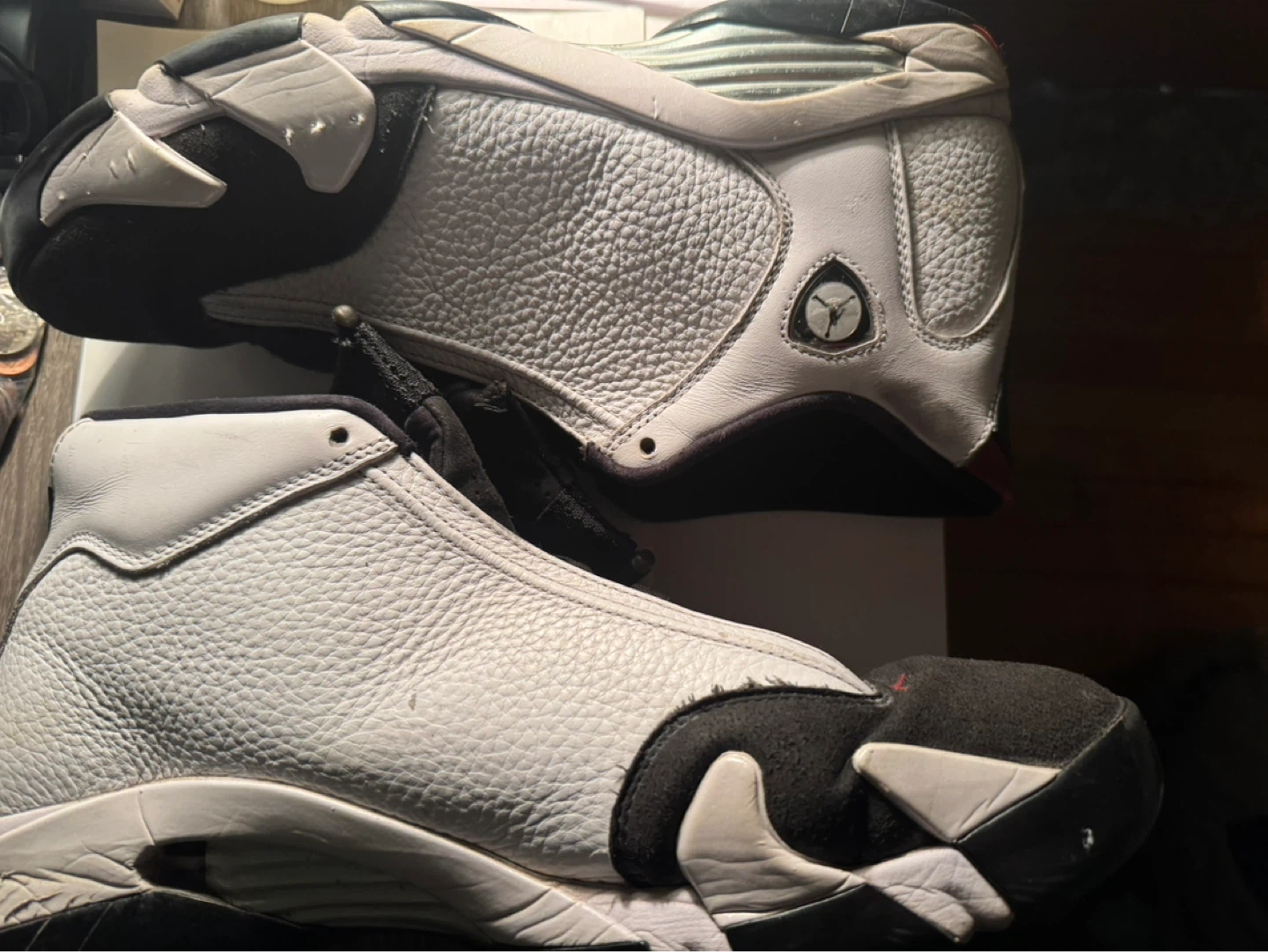 Air Jordan 14 Retro "Last Shot" White Black Red Men's Sz 11 - photo 3