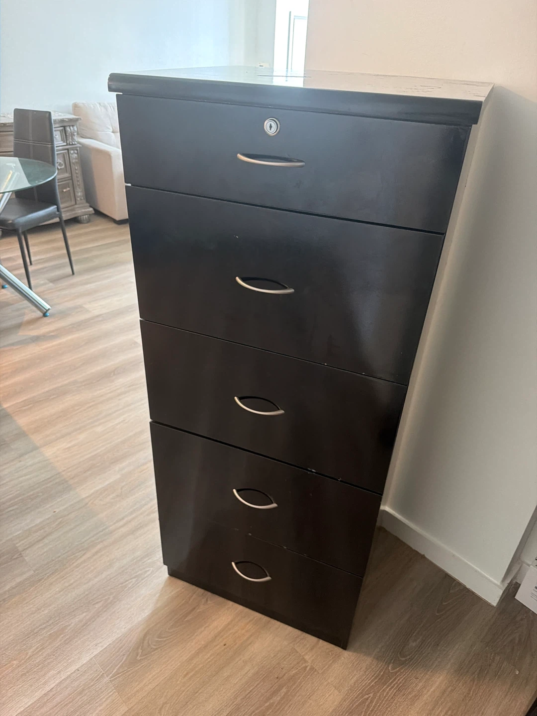 Black 5-Drawer Chest