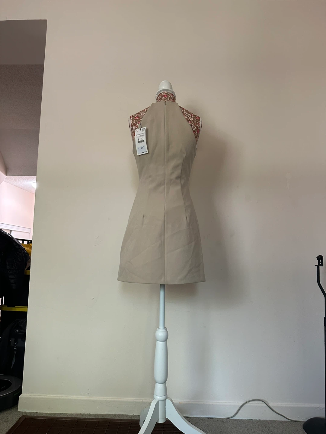 Zara Cutout Sleeveless Dress Beige Size Medium - photo 3
