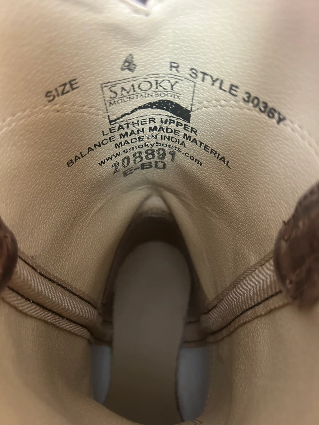 Smoky Mountain Boots Style 3036Y Roper Brown Oil Distress Size 4 - photo 3