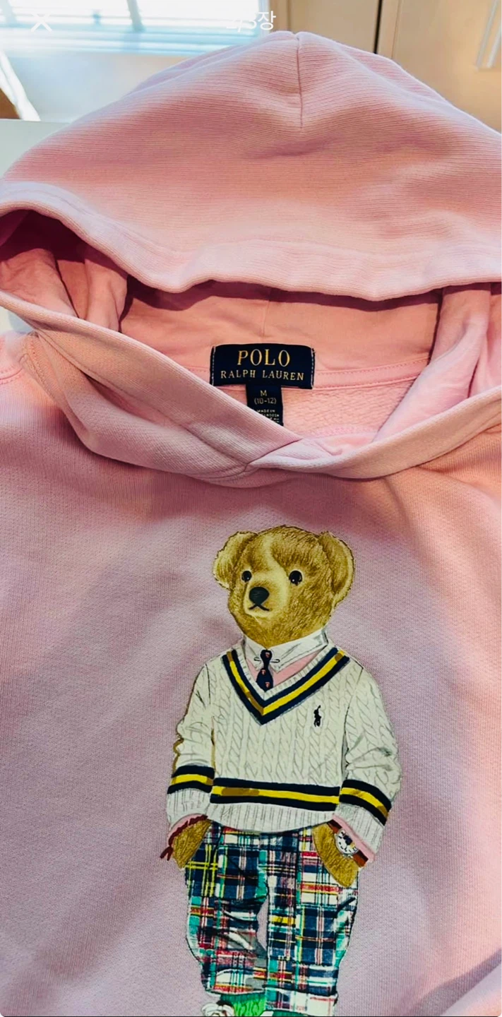 Polo Ralph Lauren Pink Polo Bear Hoodie M for kids - photo 3