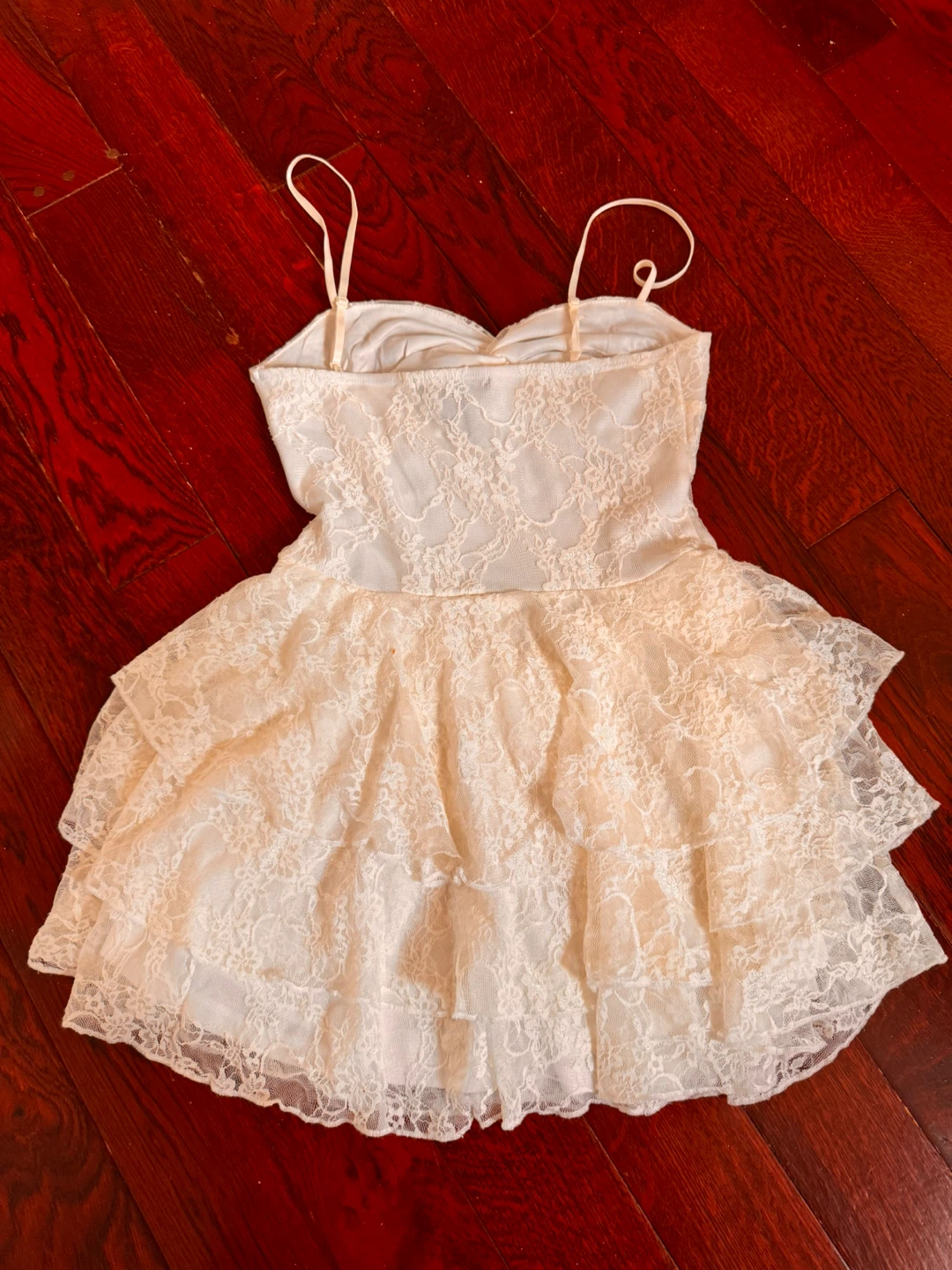 Forever 21 White Lace Ruffle Dress Size S - photo 2