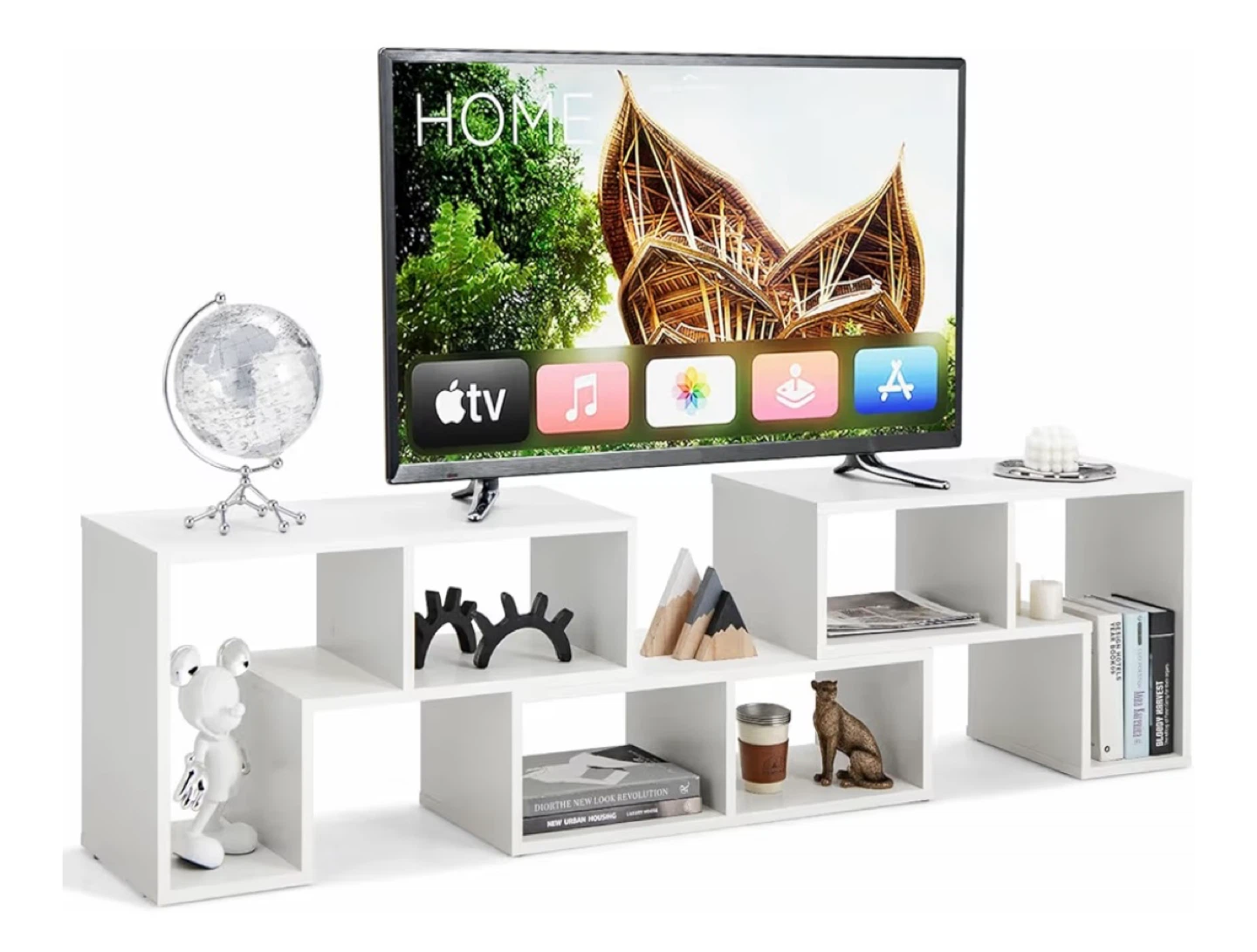 3 in 1 Adjustable White TV Stand Console - photo 5