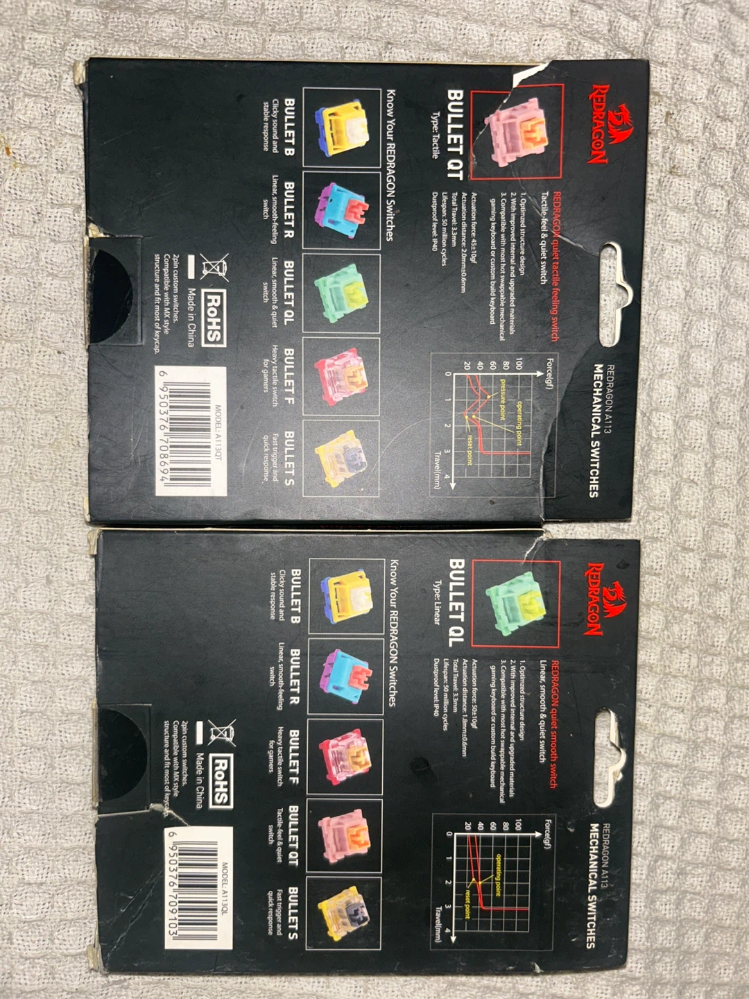 Redragon Mechanical Keyboard Switches - Bullet QT & QL - photo 3
