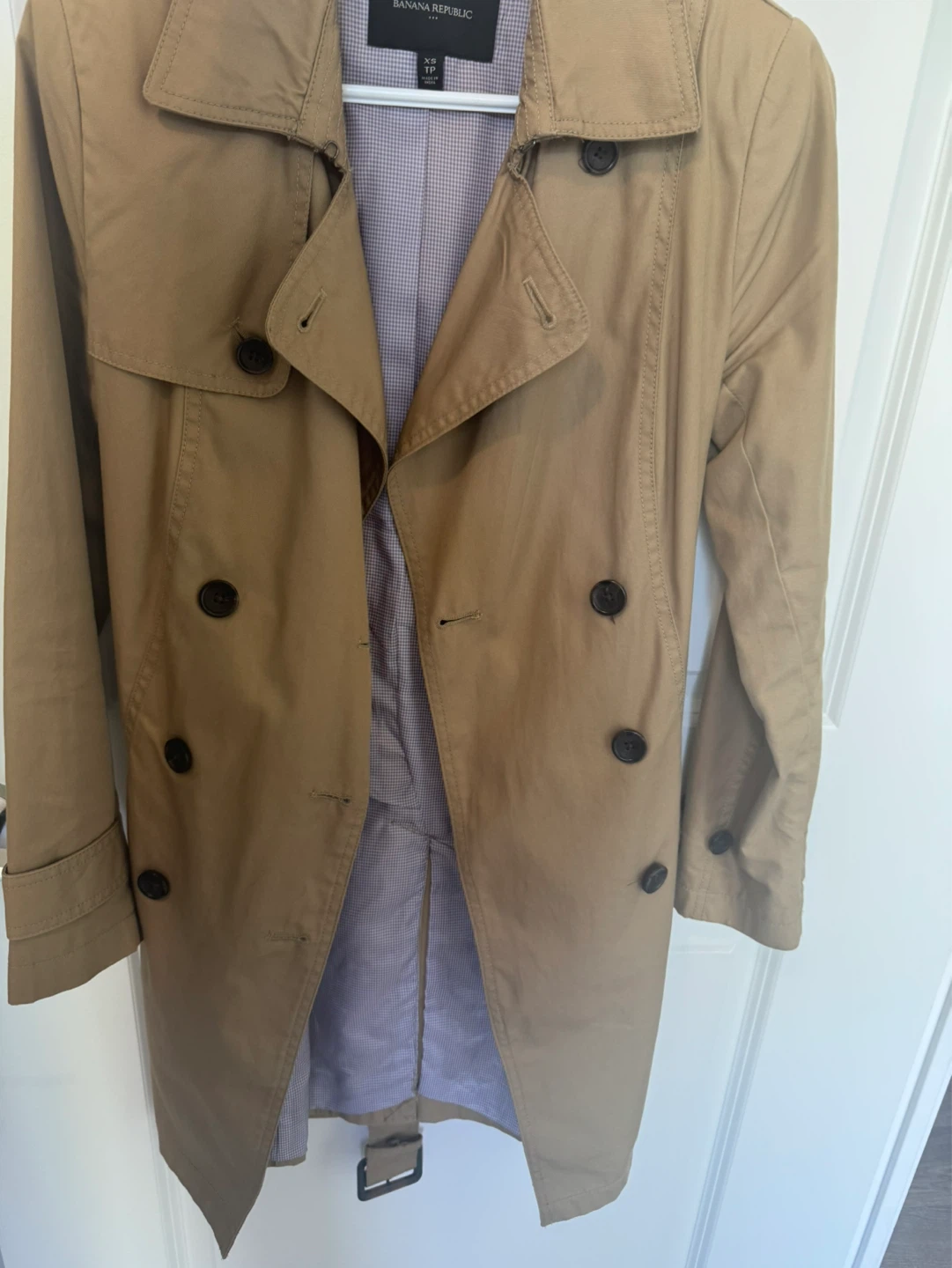 Banana Republic Women's Tan Trench Coat - Size 10 - photo 2