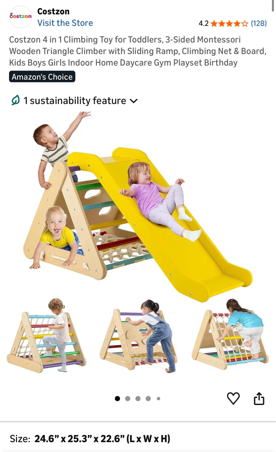 Costzon 4 in 1 Climbing Toy for Toddlers - photo 4